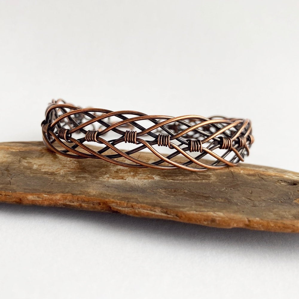 Unisex Copper 4-Wire Braided Bracelet | WireStruck