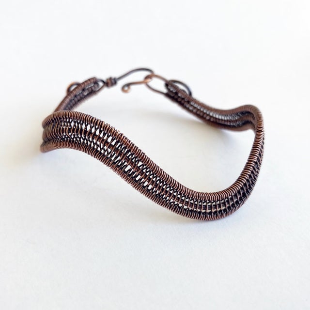 Womens Sterling Silver Wire Weave Cuff Bracelet, Girlfriend Gift, Best –  Cinnabar Designs