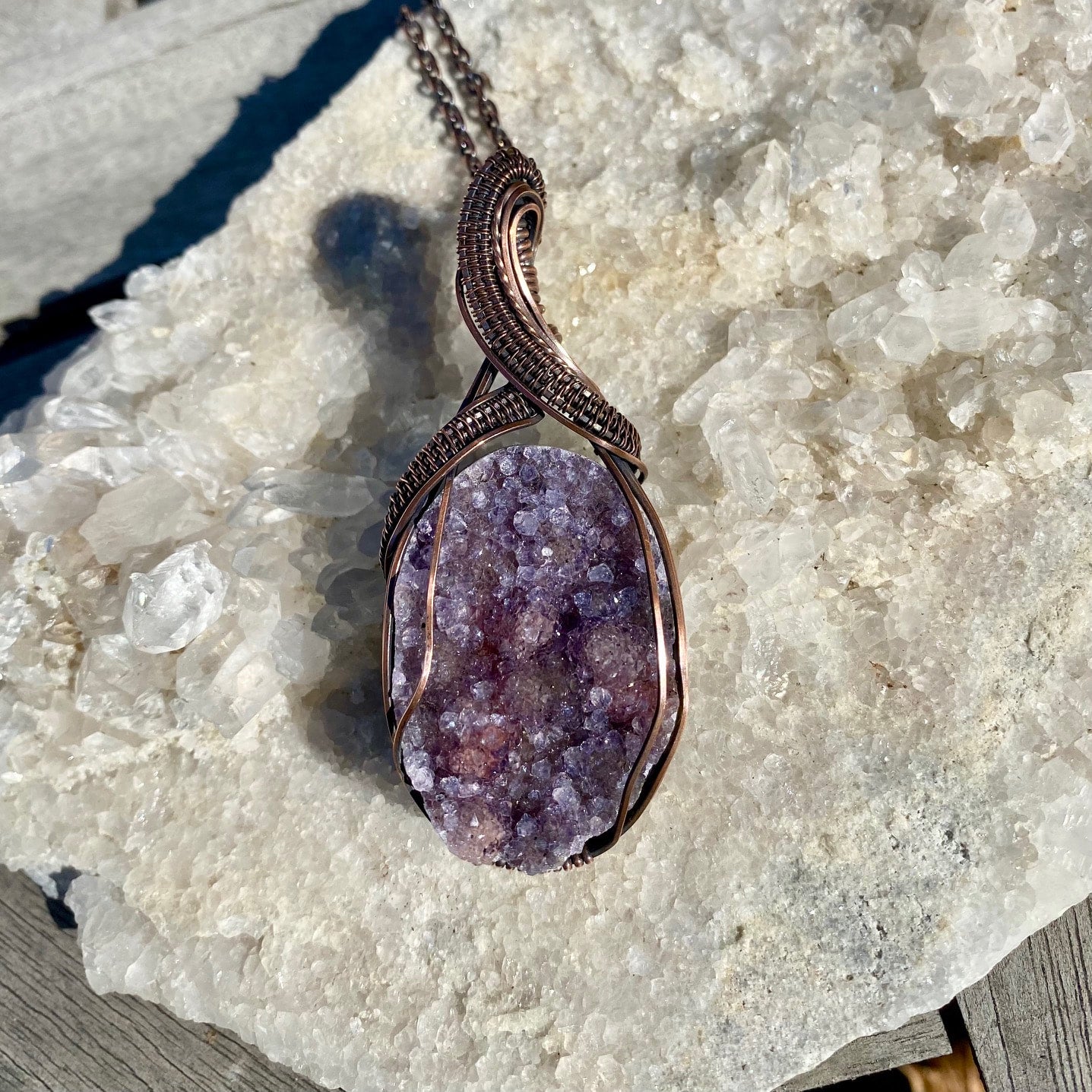 XXL Amethyst Crystal Pendants